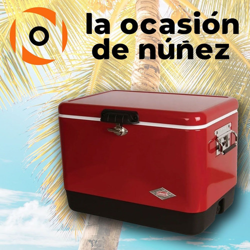 Imagen 4 de 7 de Conservadora Coleman 54qt Acero Inx Heladera Termica Camping