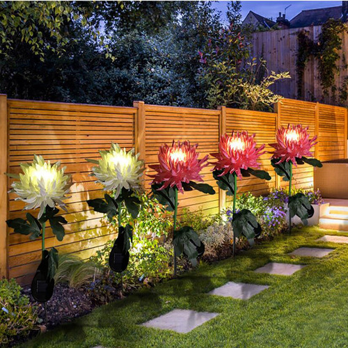 Flor De Simulación De Jardín Exterior Led Ligera, Duradera Y
