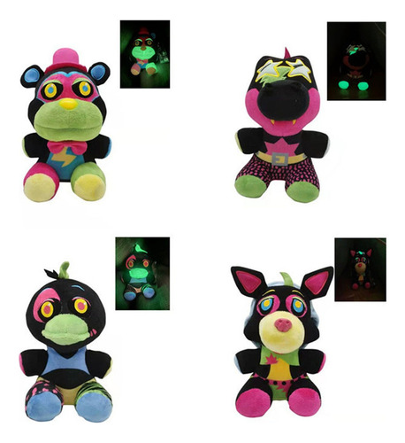 4pcs Fnaf Five Nights At Freddy's Glow Peluche Muñeca Regalo