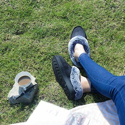 Ultraideas Pantuflas De Ante Con Espuma Viscoelastica Para M