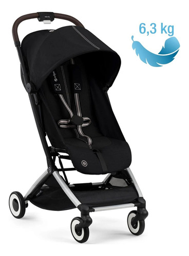 Cochecito Ultracompacto Cybex Orfeo Color Negro Color del chasis Plateado