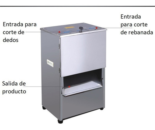 Imagen 5 de 5 de Chiflera / Rebanadora Importada 2hp Motor 1500w Acero Inoxid