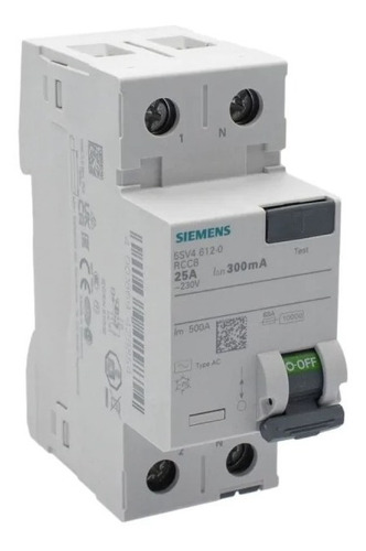 Interruptor Diferencial 2p 25a Siemens 5sv4612-0