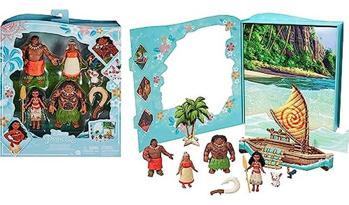 Set Muñeca Moana Y Amigos Accesorios Juguetes Disney ;o