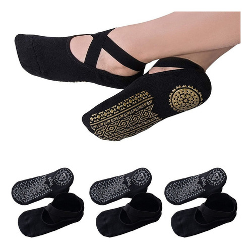 Calcetines De Ballet Y Pilates Barre Grip Para Mujer, 4 Pare