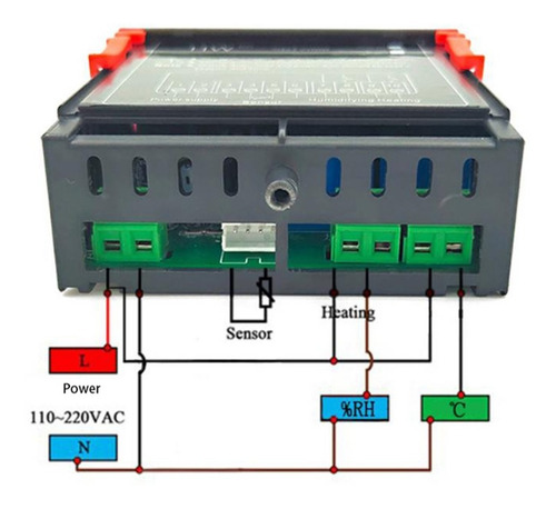 Imagen 4 de 7 de Controlador Humedad Temperatura Termo Higrómetro Incubadora