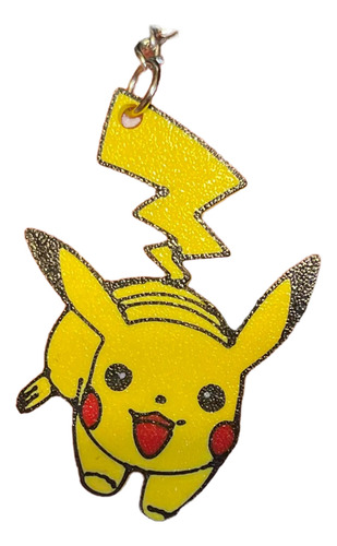 Llavero Souvenir Pokemon Pikachu Con Nombre Personalizadox25 Amarillo