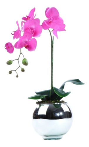 Arranjo De Orquídea Pink Em Aquário Espelhado Íris