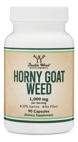 Double Wood Supplements | Horny Goat Weed | 500mg | 90 Caps