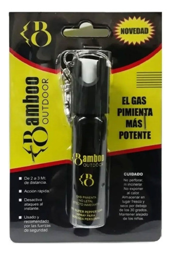 Gas Pimienta Bamboo 22ml De Bolsillo Paraliza Por 30 Minutos