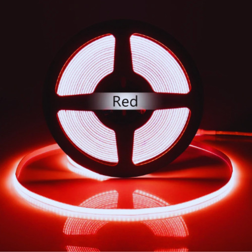 Kit Fita Led Cob 360 Led/m Ip20 + Fonte 5a Luz Vermelho