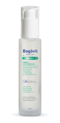 Crema Facial Antimanchas Pro Bio Bagóvit X 50 Ml