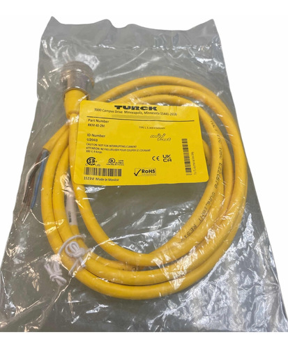 Turck Rkm 40-2m Cable Para Conector Hembra 4 Contactos U2043