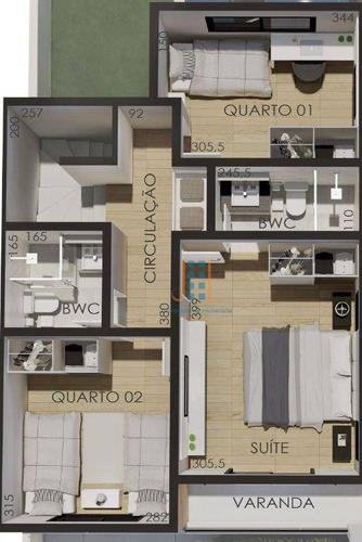 Imagem 10 de 14 de Sobrado No Parolin, Com 3 Quartos E Terraço - So1361