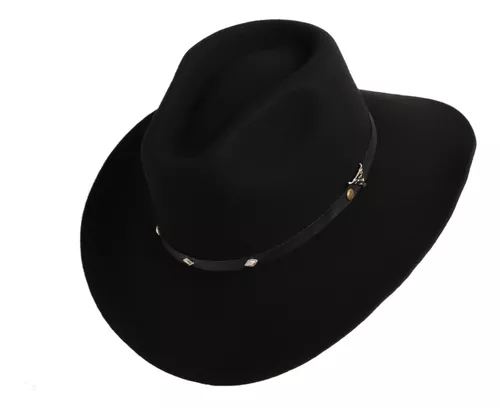 Sombrero Vaquero Hombre en Fieltro Fino Marron