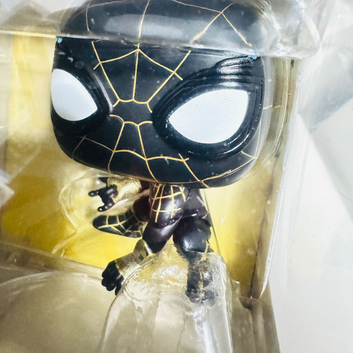 Funko Pop! Spiderman Traje Negro Dorado 911 Black No Way