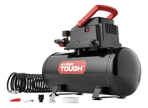 Compresor De Aire Portátil Sin Aceite 100 Psi Hyper Tough Color Negro Fase Eléctrica Monofásica Frecuencia 60