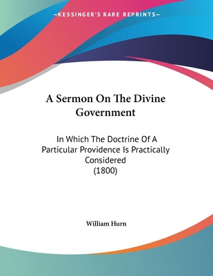 Libro A Sermon On The Divine Government: In Which The Doc...