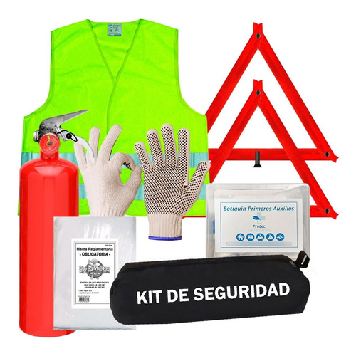 Kit Seguridad Con Matafuego 7 En 1 Vtv