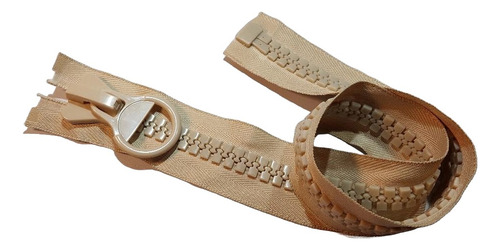 Cierre Cocodrilo 65 Cms. Para Chamarra. Color Beige. 1 Pieza