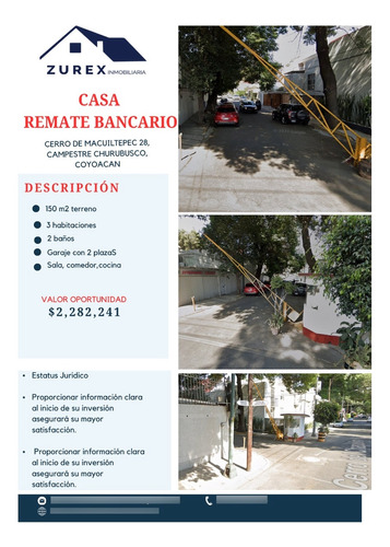 Oportunidad Casa Campestre Coyoacan