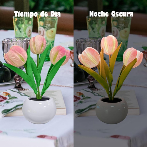 Xiaery Tulipanes De Luz Led Lámpara De Tulipán Lámpara De