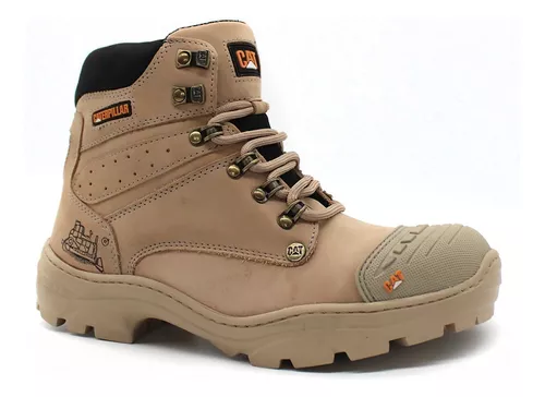 Bota Original Caterpillar Masculina Confortável Couro palmilha a