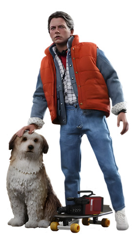 Marty Mcfly & Einstein 1/6 Back To The Future Hot Toys Bttf