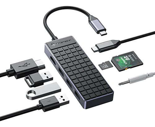 Adaptador Hdmi Yottamaster Usb C Hub, 8 En 1 Usb C Hub Multi