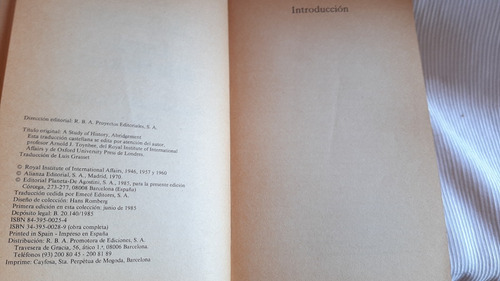 Imagen 3 de 10 de Estudio De La Historia 3 Volumes Arnold J Toynbee Planeta