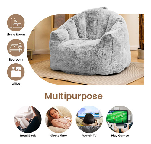 Recaceik Giant Bean Bag Silla Boletín Relleno Sofá Con Silla