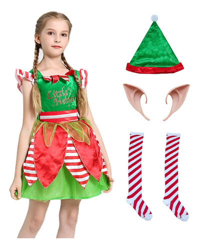 Corandis Disfraz De Elfo De Navidad Para Niños Y Niñas, V.