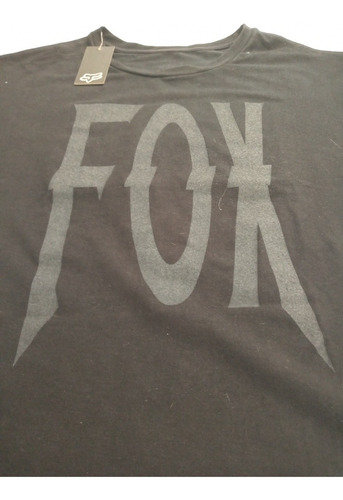 Remera Fox Lock Down Crew Roll Mujer Talle M Negra