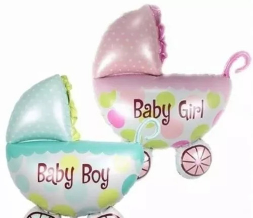 Imagen 4 de 4 de Globos Metalizados Baby Shower Niño Niña Nacimiento Globos