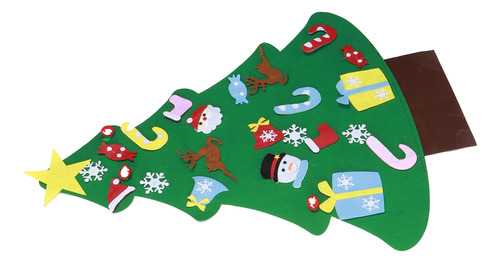 Set De Árbol De Navidad De Fieltro Para Colgar En La Pared,