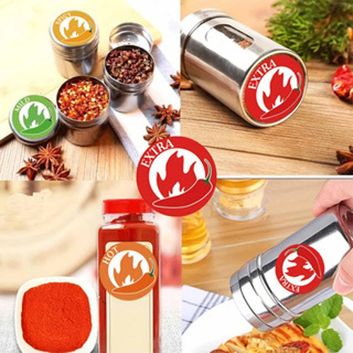 80pcs Adesivos Apimentados Com Rótulos De Comida Picante