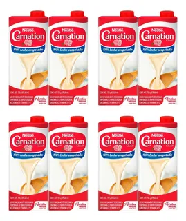 Leche Evaporada Carnation Clavel Nestlé 8 Pzas De 679.88 Ml