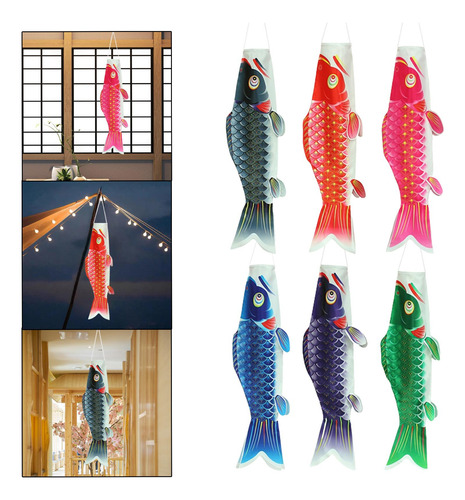 Bandera De Carpa Japonesa 6x Bandera De Carpa Japonesa 40cm