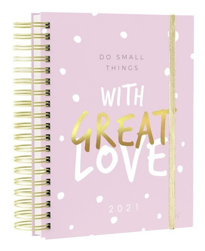 Agenda A5 Diaria 2021 Fw Línea Rose Premium