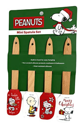 Set Utensilios Silicona Peanuts Characters Snoopy Woodstock