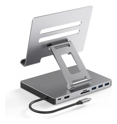 Dapon Soporte Para Tableta Con Hub Usb C 4k 60hz 8 En 1