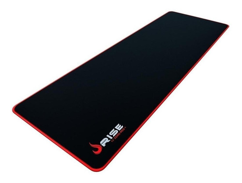 Imagem 2 de 2 de Mouse Pad gamer Rise Mode Gaming Zero de fibra e borracha extended 300mm x 900mm x 3mm preto/vermelho