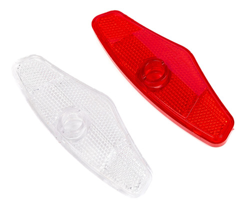 Imagen 1 de 4 de Reflector Bicicleta Rueda Grande Cristal + Rojo Plastica Vc