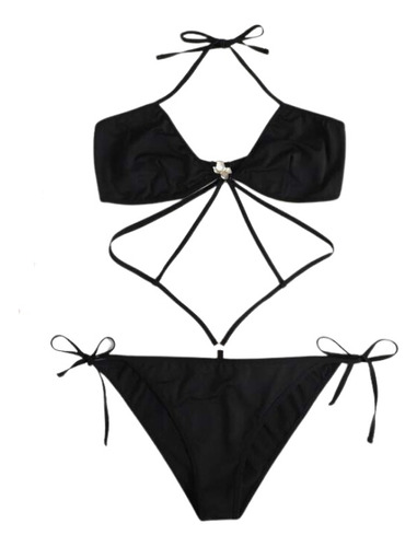 Body Estilo Bikini Tirantes Cruzados De Mujer - Talla Grande