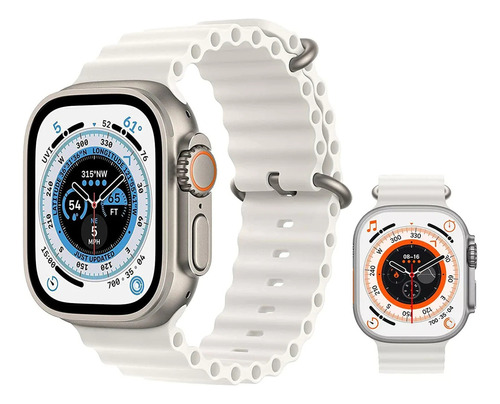 Reloj inteligente Isdewatch T800 Ultra 2 Smartwatch Función De Doble Toque Llamadas Notificaciones Deportes Sensor De Ritmo Cardiaco Blanco