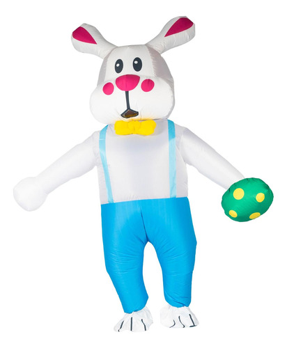 Bonito Disfraz Inflable De Conejo De Pascua Para Hombre Y