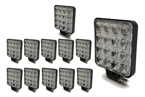 12 X Faro Auxiliar Led 48w 3000lm P/ Tractores Camioneta 4x4