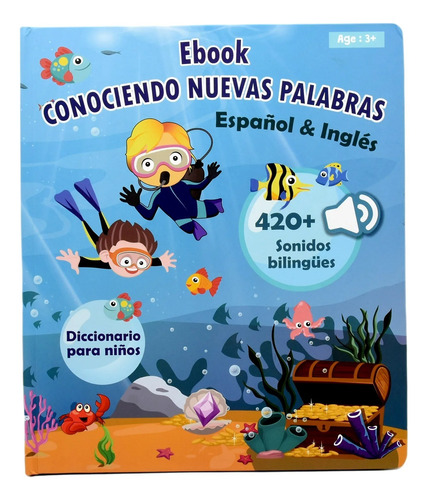 Libro Didáctico Táctil Bilingüe 420 Sonidos Inglés-español 