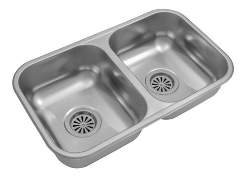 Bachas Cocina Pileta Doble Johnson Acero 59x34x15 Cc28/15