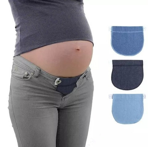 Imagen 2 de 7 de Kit 3 Extensores De Pantalón Bandas Para Embarazo Maternidad
